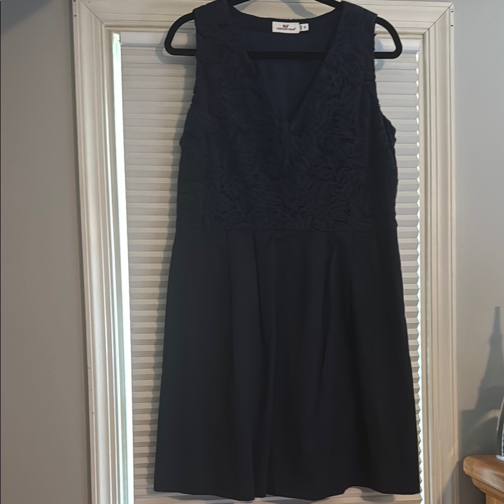 Elegant Navy Sleeveless Dress
